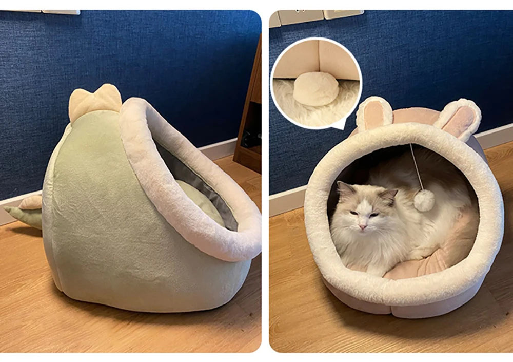 Washable pet lounger cushions, cat mat beds, warm and soft baskets, cozy warm cat kennels, house tents, small pet dogs, winter