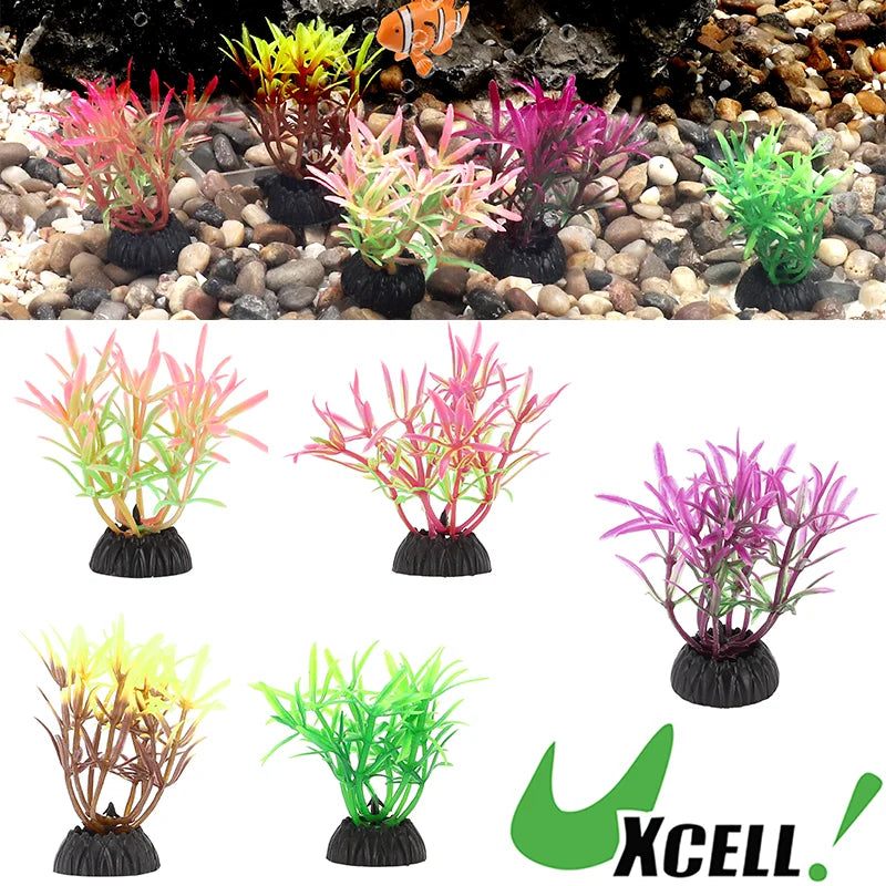 UXCELL Aquarium Artificial Plants Underwater Grass Fish Tank Accessories for Aquarium Simulation Decoration Plastic Ornament