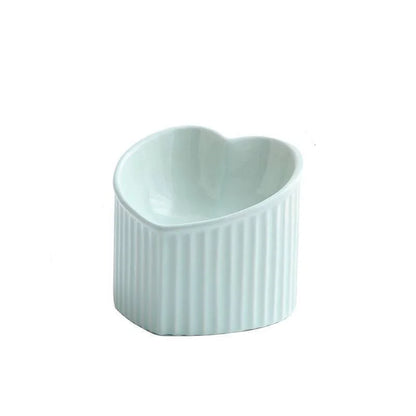 Handcrafted Colorful Ceramic Pet Bowl with Slanted Mouth Design - Ideal for Cats and Small Dogs High Quality