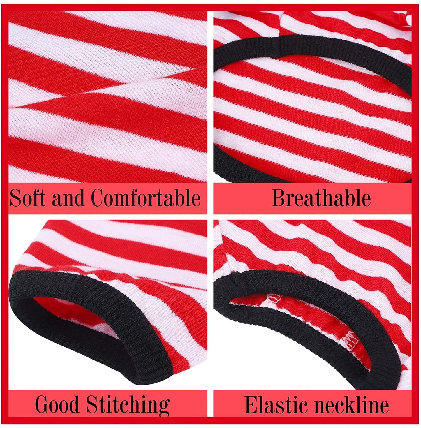 Stripe Dog T-shirt for Small Medium Dogs Cats Puppy Short Sleeve Cotton Shirt Pet Dog Summer Clothes French Bulldog Terrier
