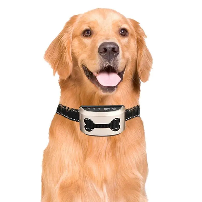 Waterproof IPX4 Auto Anti Barking Collar Vibration Electric Shock Sound Vests Anti Humane Bark Collar Rechargeable ShockSafe Toy