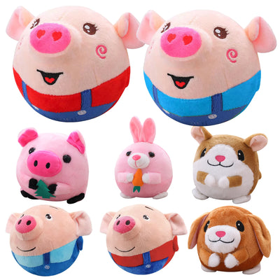 Talking Pig Toys Electric Pig Bouncing Ball Toy With Music USB Charging Pig Bouncing Jump Ball Toy For Children's Day Christmas