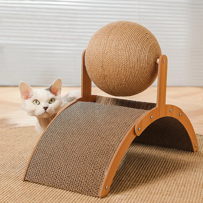 Sisal Cat Scratcher Bridge With Ball