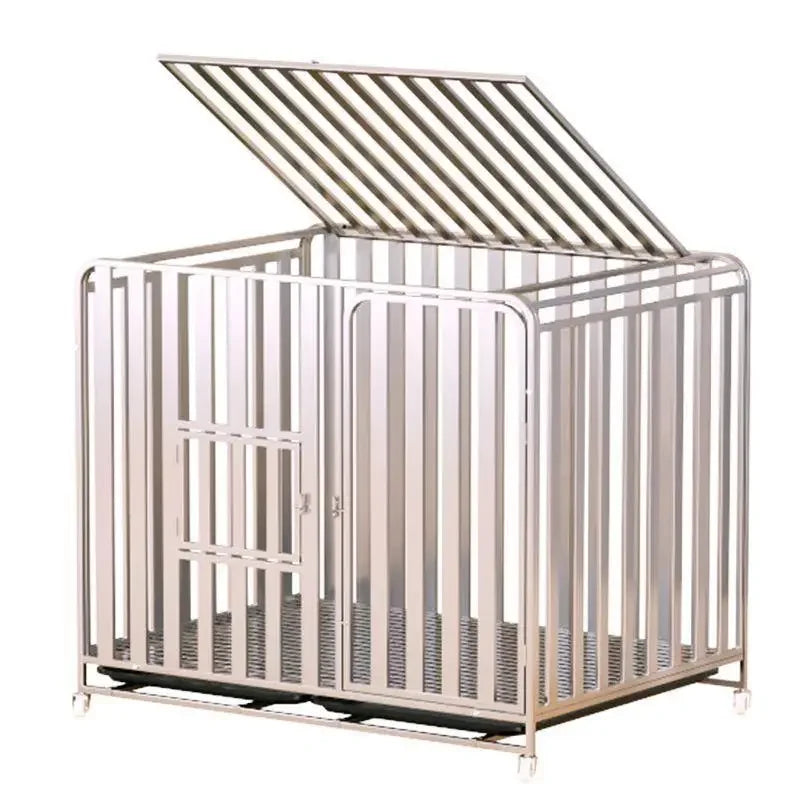 Full Square Tube Dog Cage Medium Large Dog Indoor and Outdoor Toilet Small Dog Labrador Golden Retriever Pet