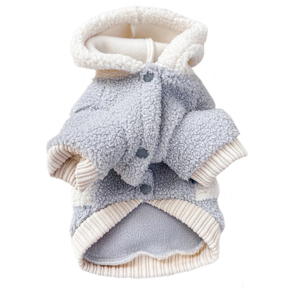 Fashion Patchwork Dog Hoodies "New York" Thick Warm Fleece Dog Hooded Coat Winter Dog Clothes for Small Medium Dogs Pet Apparel