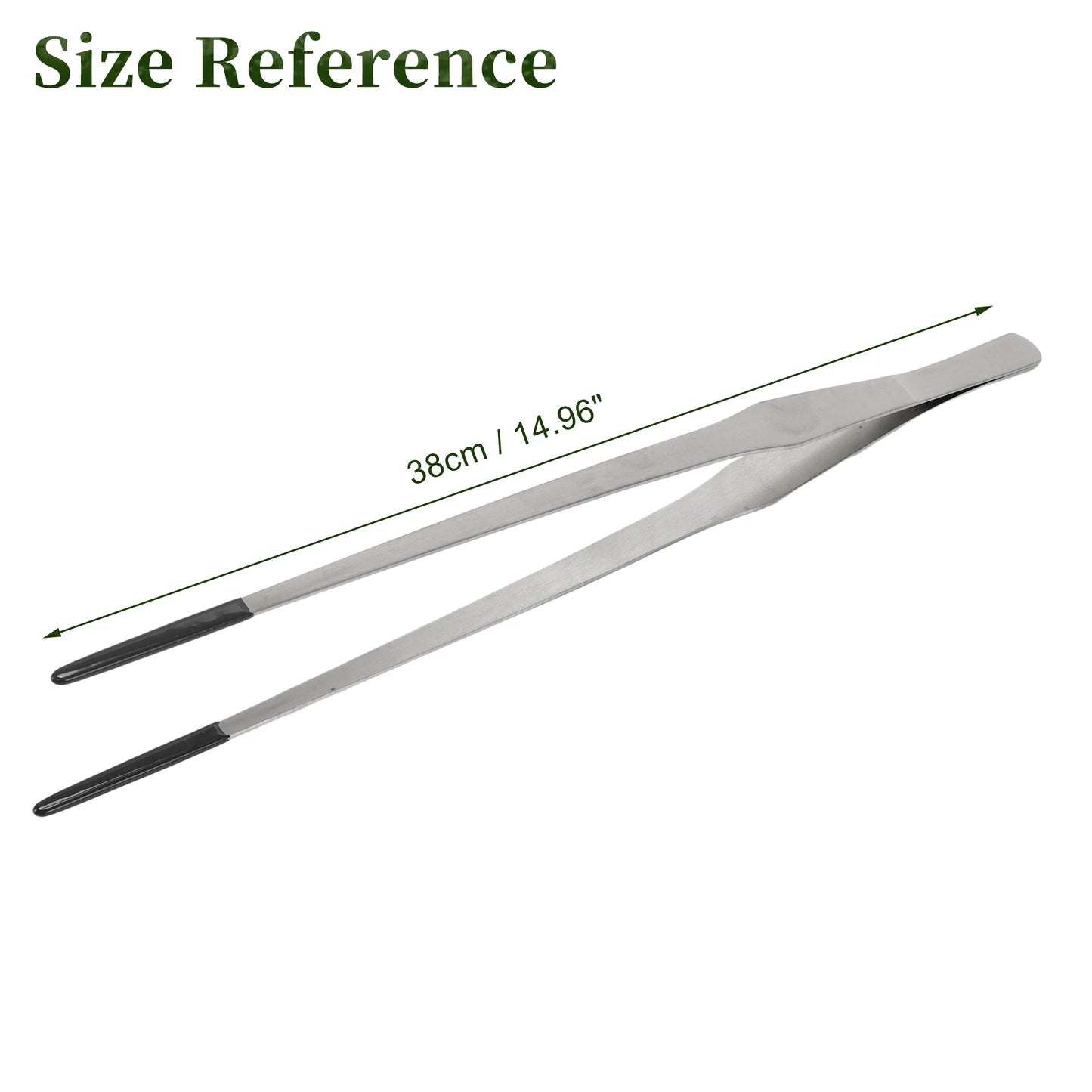 UXCELL Stainless Steel Curved Feeding Tweezers Aquarium Clip Pet Feeding Tools Long Tongs Reptile Forceps Fish Tank 38cm