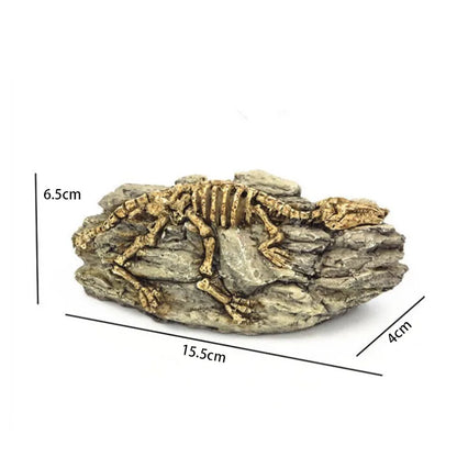 1pcs Aquarium Decorations Resin Fossil Artificial Fish Tank Ornament Shrimps Small Fish Reptile Aquarium Shelter Landscape Decor