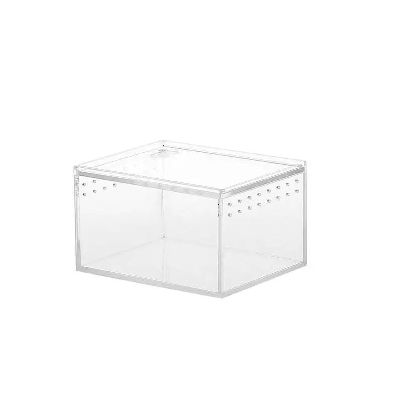 Reptile Pet Breeding Box Transparent Animal Habitat Cage With Breathable Holes Water Leakproof Box For Spider Snake Lizard