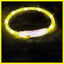 40/50/70cm Led Dog Collar USB Rechargeable Pet Dog Night Luminous Charge Collar Glowing Necklace Collar Safety Night Light