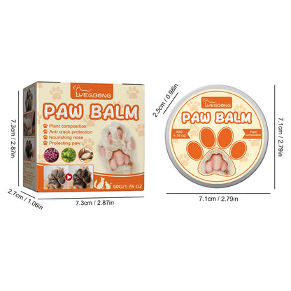 Paw Balm for Cats 50g Cat Dog Paw Protective Cream Pet Nose Protector Moisturizer Pet Crack Feet Repair Accessories for Cats