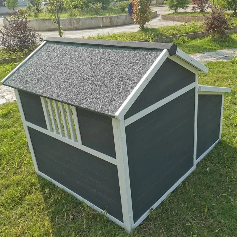 Dog House Outdoor Solid Wood Kennel Outdoor Rain and Sun Protection Dog House Medium and Large Kennel Dog Villa Wooden Pet Nest