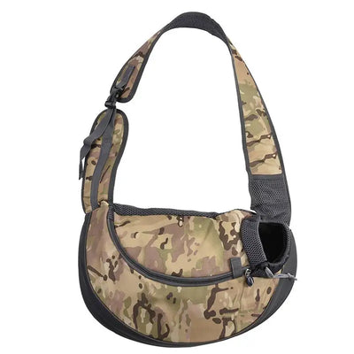 Dog Cat Sling Carrier Breathable Crossbody Puppy Carrying Purse Bag Thick Padded Adjustable Shoulder Strap Sling Bag Carrier For
