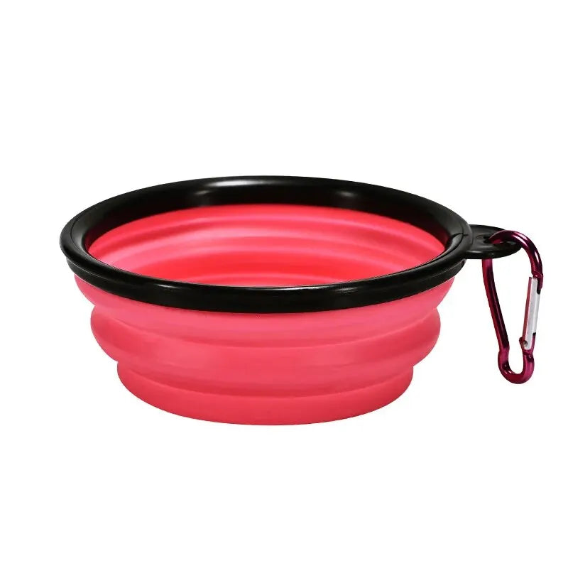 Hot Selling Camping Travel Portable Folding Dog Pet Food Water Bowl