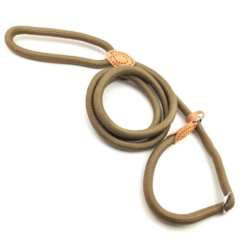 Dog Leash Slip Rope Lead Leash Heavy Duty Braided Rope Adjustable Loop Collar Training Leashes for Small Medium Large Dogs 180cm