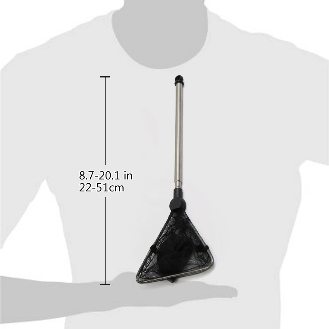 UXCELL Aquarium Fish Net Fishing Fine Net Mini and Shrimp Easy Grip Extendable Stainless Steel Handle Fish Tank Accessories
