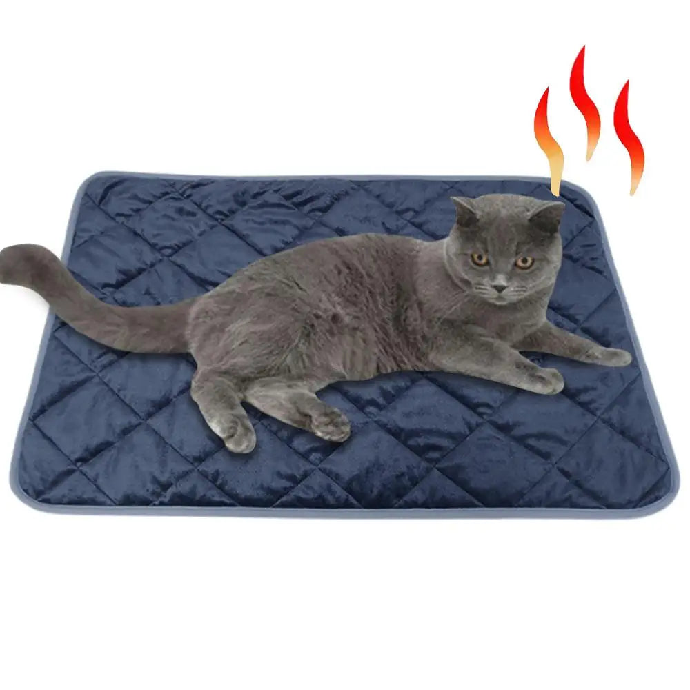 Heating Pad for Cats and Dogs Pet Blankets Temperature Sensing Self Warming Heated Cat Mat, Thermal Blanket, Anti Slip Pads