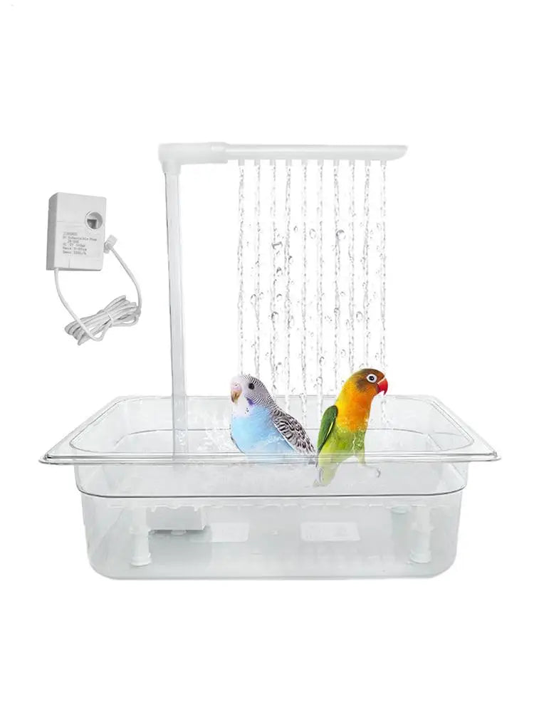 Bird Shower Box Automatic Shower Tub Multipurpose Bird Bathtub Parrot Bath Box For Pet Brids Parakeet Cleaning Supplies