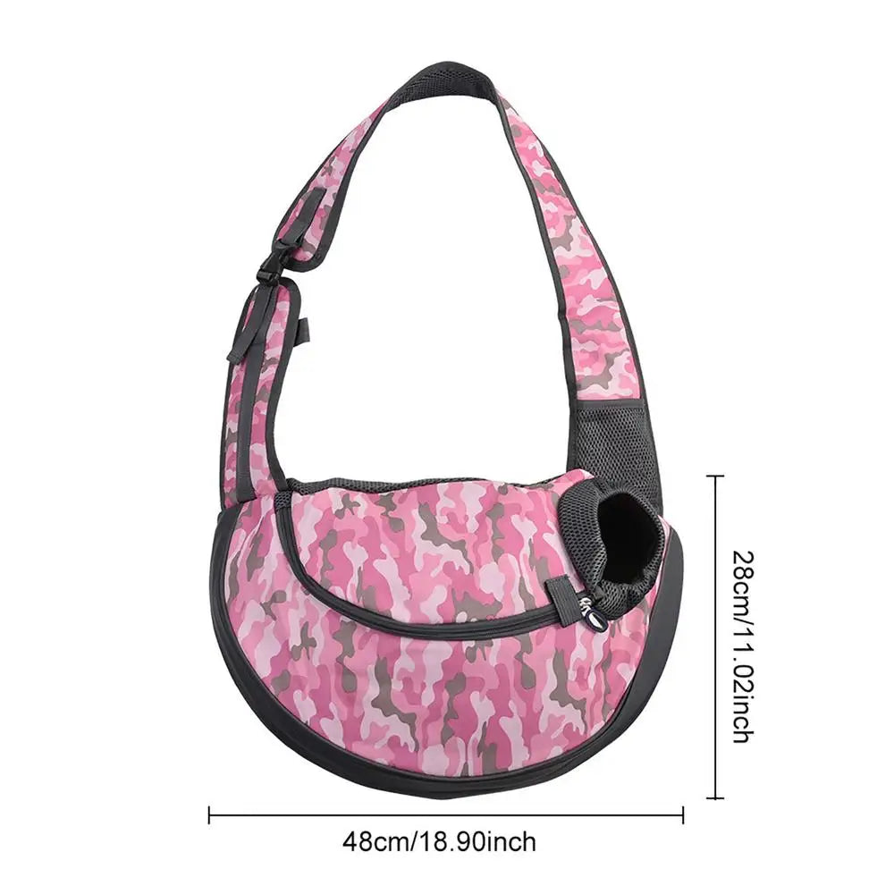 Dog Cat Sling Carrier Breathable Crossbody Puppy Carrying Purse Bag Thick Padded Adjustable Shoulder Strap Sling Bag Carrier For