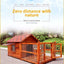 Outdoor Waterproof Solid Wood Kennel Medium and Large Dog Golden Retriever Kennel House Rainproof Outdoor Four Seasons