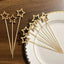 50Pcs Hollow Star Bamboo Skewers Disposable Insert Cocktail Fruit Toothpick Stick Christmas Picks Party Buffet Decor X1J5