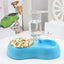 Dual Port Dog Automatic Water Dispenser Feeder Utensils Bowl Cat Drinking Fountain Food Dish Pet Bowl Raised Stand Dish Bowls