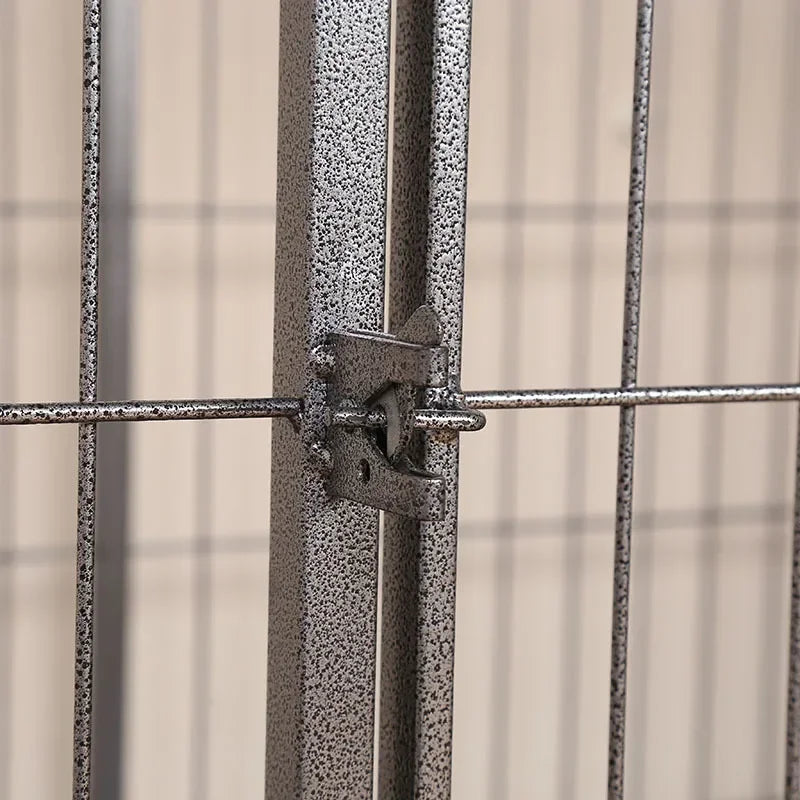 Manufacturer wholesale new pulley pet cage 160 * 94 * 110cm large reinforced stainless steel square tube practical dog cage