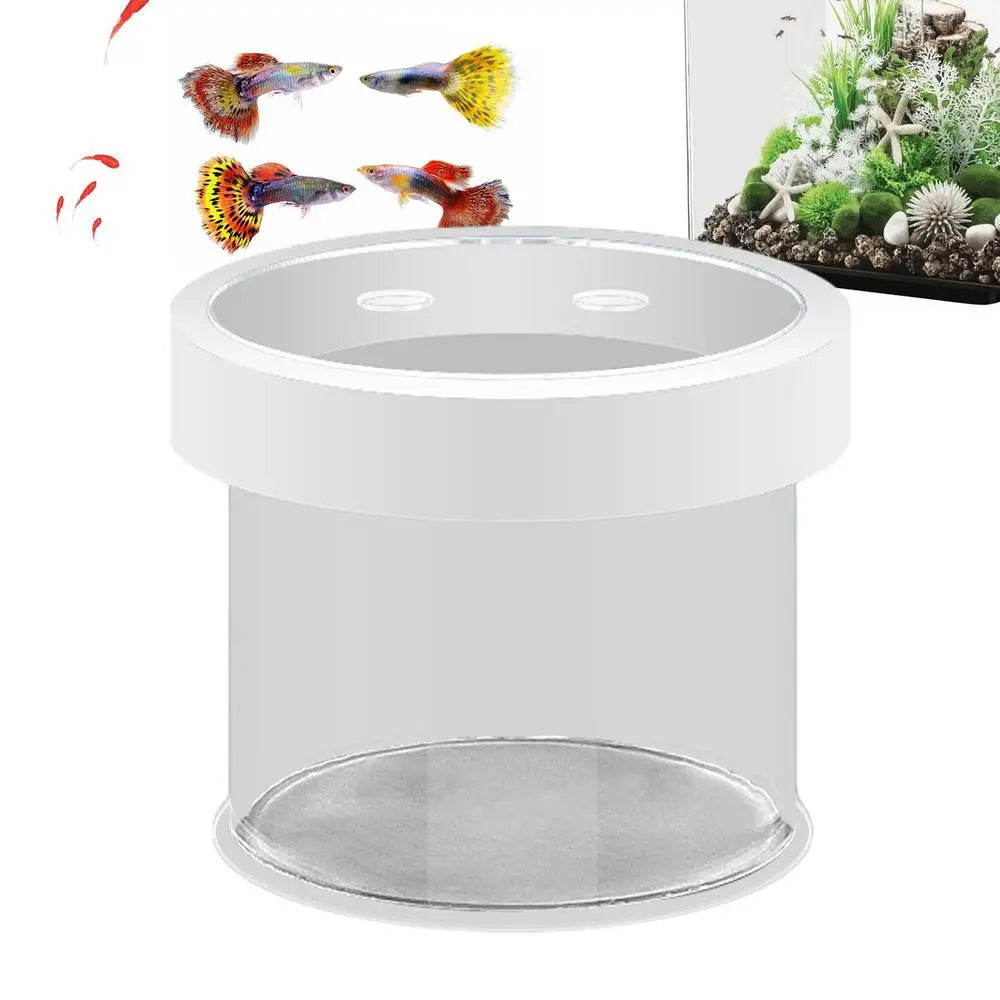 Floating Hatching Box Fish Tank Hatching Incubator Acrylic Aquarium Breeder Feeder Fine Mesh Aquarium Breeder Box Fish Breeding