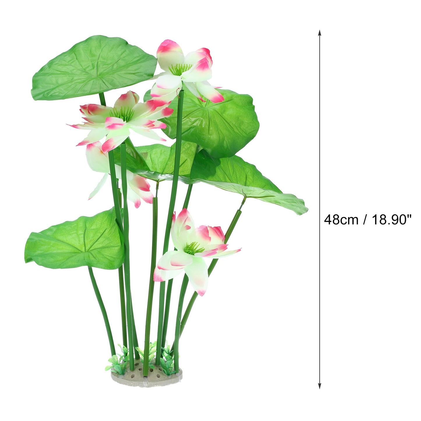Uxcell Pond Flower Floating Lotus Leaves Artificial Flower Fake Lotus Plant Water Micro Landscape for Aquarium Garden Decoration