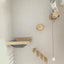 Solid Wood Wall-mounted Cat Climbing Frame Set with Cat Sleeping Nest Cat Tree and Wall Hanging Climbing Column for Kitten