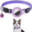Airtag Cat Collar with Bell and Safety Buckle, Reflective Breakaway Collar with Airtag Holder for Cats Small Dogs Kitten Puppy
