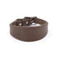 Soft Real Leather Extra Wide Padded Tapered Dog Collar Glossy Brown Black Greyhound Saluki Deerhound Lurcher Whippet Dachshund