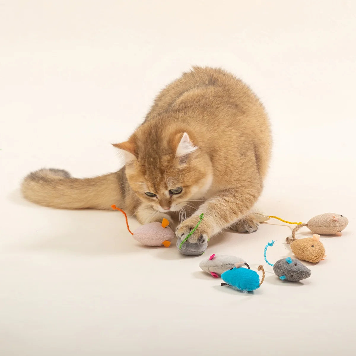 Pet Toy Mice Cats Catnip Toys Interactive Fun Plush Mouse Cat Toy For Kitten Colorful Cute Plush False Mouse Pet Cat Accessories