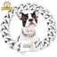 Stainless Steel 23mm Gold Dog Chain Collar Chew Proof Pet Chains Cuban Link Large Dog Collars