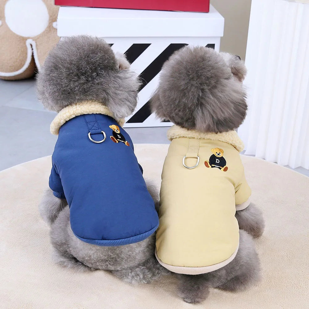 Windproof Dog Winter Coat Waterproof Dog Jacket Warm Dog Apparel Cold Weather Pet Clothing with Fleece Lined for Small Dogs Cats