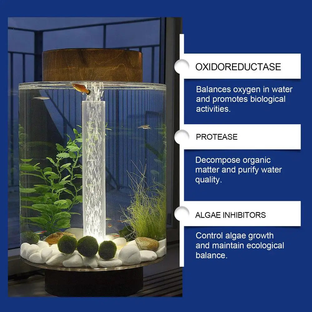 Fish Tank Clarifier Solution 100ml Purify Aquarium Water Clarifier Liquid Solution Improves Water Clarity Freshwater Purifier