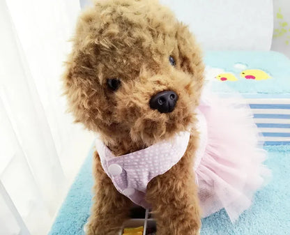 10PCS Pets Accessaries Dogs Cats Princess Flower Lace Dress For Pet Wedding Party Spring Summer small Teddy girl ropa para perro