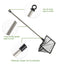 UXCELL Fishing Landing Net Handhold Fish Tank Net Stainless Steel Extendable Handle for Fish Tank Aquarium Accessories