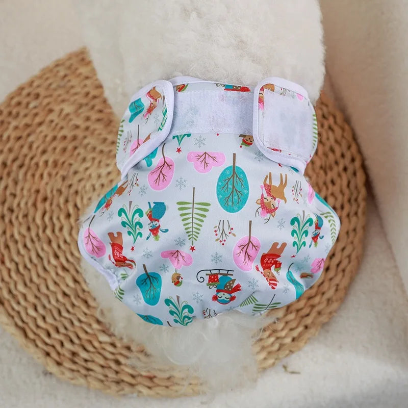 Cute Print Waterproof Physiological Pants Diapers Cotton Underwear for Small Puppy Safety Panties Breathable Girl Cat Clothes