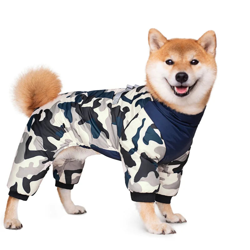 Camouflage Dog Jumpsuit Overalls for Small Medium Dogs Winter Padded Pet Rompers Waterproof Chihuahua Poodle mascotas Clothes
