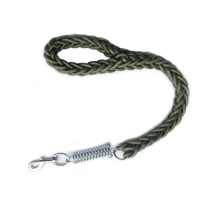 Durable Nylon Dog Leash Heavy Duty Spring Traffic Control Training Short Leashes for Medium Large Dogs Pitbull Pet Accessories