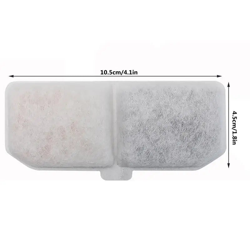Cat Water Fountain Filter 10 Pack Fountain Filter Replacement Activated Carbon Pet Rectangular Water Circulation Filter Element
