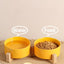Ceramic Pet Bowl Dish With Wood Stand No Spill Pet Ceramic Double Bowl For Dog Cat Food Water Feeder Cats Small Dogs Pet bowl
