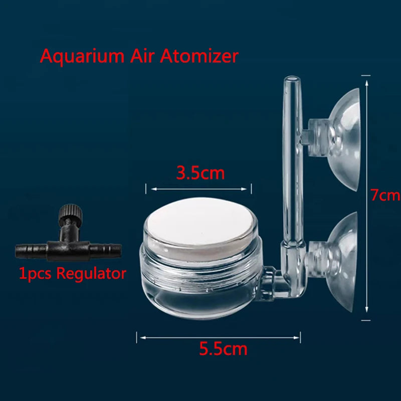 1Pcs Air Pump Sand Stone Aquarium Oxygen Pump Fresh Air Stone Nano Bubble Bar Aquarium Fish Tank Aerator Pump with Suction Cup