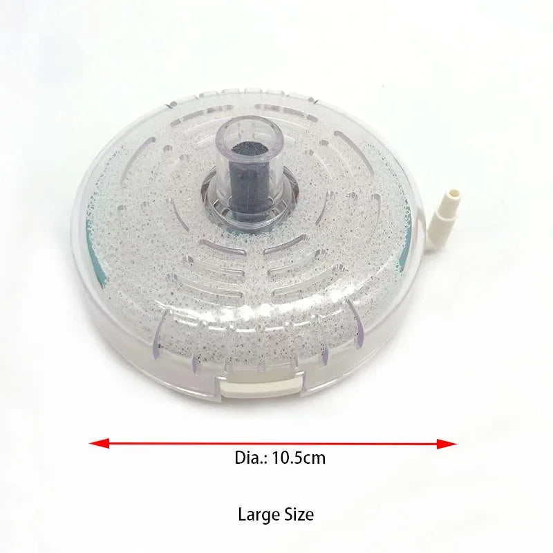 Round Aquarium Fish Tank Filter Transparent Biochemical Sponge Filter Aquarium Water biological Filter Submersible Water Pump