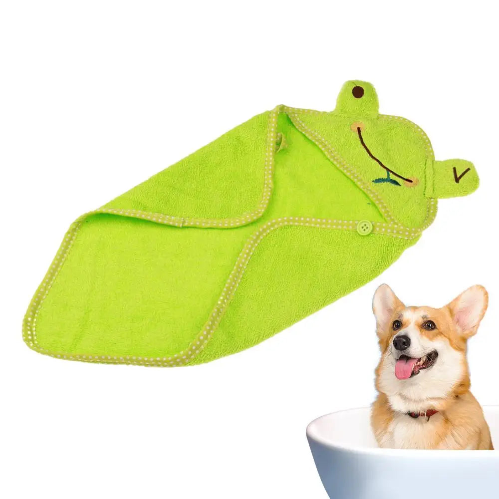 Pet Bath Towel Quick Drying Dog Towel Super Absorbent Soft Microfiber Bath Towel With Hoodie Lightweight For Drying Dogs Cats