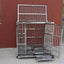 Dog cage, stainless steel square tube  Large bold  Folding square tube metal dog cage with tray Enough cage