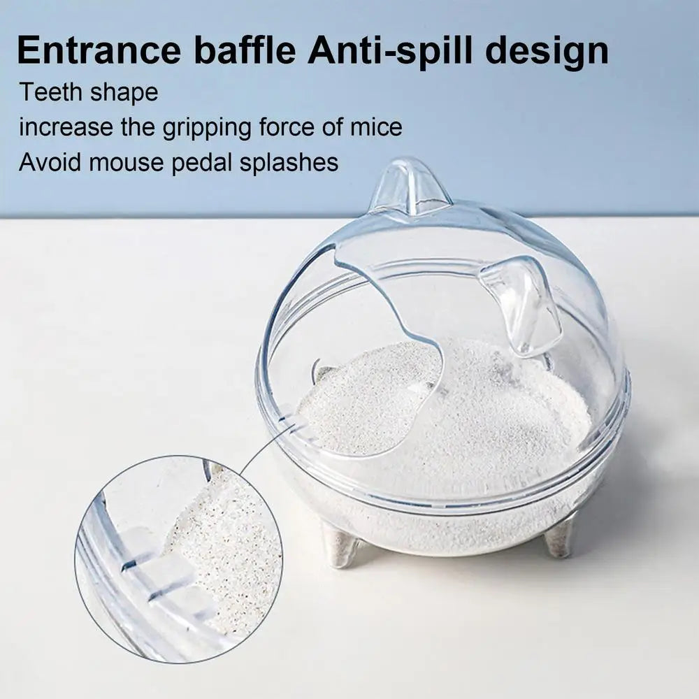 Hamster Sand Bath Container Fully Transparent Hamster Chinchilla Sand Bathroom Plastic Toilet Bathtub For Syrian Hamster