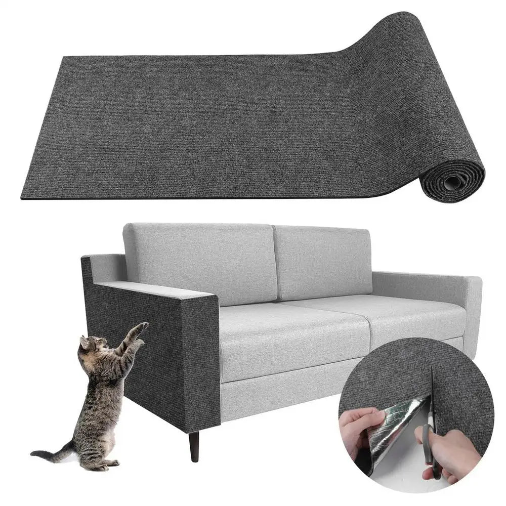 Cat Scratching Mat Self-Adhesive Trimmable Carpet Cat Pet Scratcher for Anti-scratching Sofa Furniture Protection Cat Accessorie