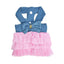 Princess Dog Dress for Small Dogs, Chihuahua Yorkie Layer Stripe Mesh Tutu Skirt Puppy Summer Clothes Pet Bowknot Dresses