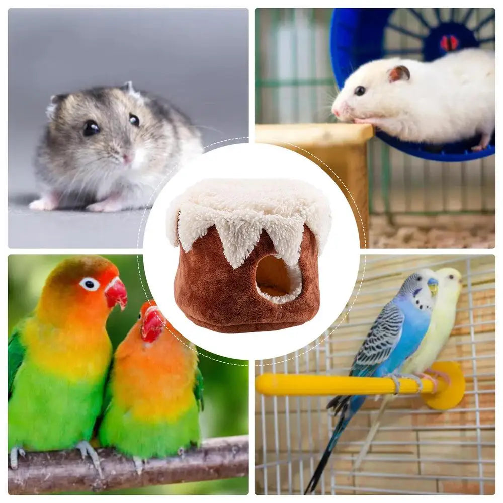 Hamster Houses And Hideouts Christmas Hamster Guinea Pig Hideouts Winter Sleeping House Washable And Removable Cute Hamster